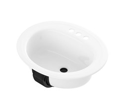 Bootz 021-2445-00 Azalea 17 X 20 Porcelain Enamel Studmount Sink In White ,