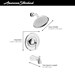 Glenmere™ 2.5 gpm/6.8 L/min Tub and Shower Trim Kit With Showerhead, Double Ceramic Pressure Balance Cartridge - ATU617502295