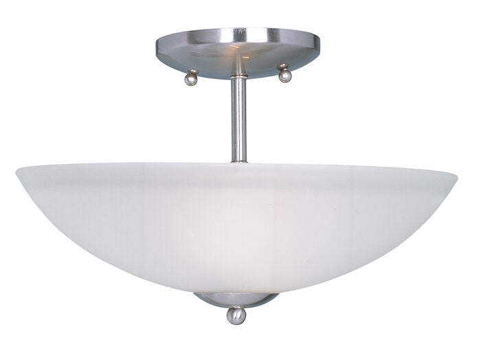 10042FTSN Logan 2-Light Semi-Flush Mount Satin Nickel 