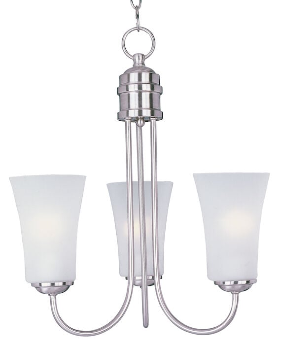 10043FTSN Logan 3-Light Chandelier Satin Nickel 