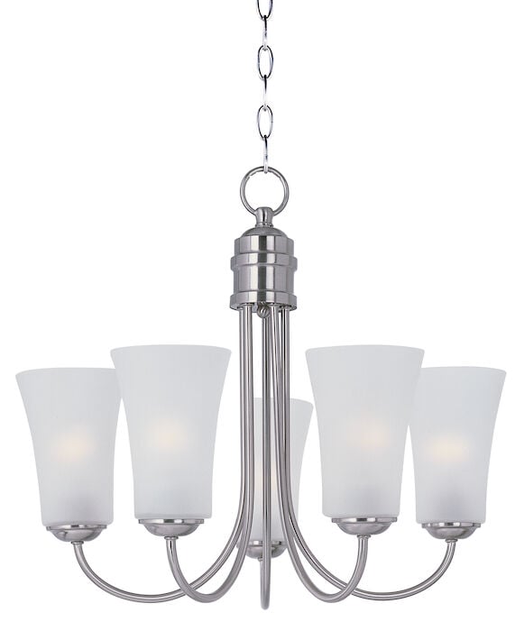 10045FTSN Logan 5-Light Chandelier Satin Nickel 