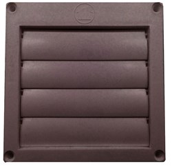 110860 8 in Brown - Flush PML320 Louvered Hood ,