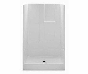 1483NTRI-WH Aquatic White AcrylX 48 X 34 X 72-3/4 Alcove Center Everyday Shower ,