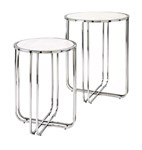 14654-2 Imax Hachi Marble Side Tables-Set Of 2 ,14654-2