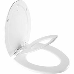 White Woode/Plastic Elongated Closed Front With Cover Toilet Seat ,1483SLOW000,1485E4000,1485E4 000,1483SLOW