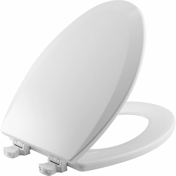 1500EC White Elongated  Closed Front with Cover Toilet Seat 