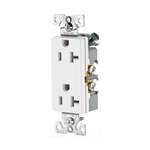 Eaton Wiring 6352W-BU Receptacle Decorator Duplex 20A 125V 2P3W Back And Side Wire White 032664584084 ,032664584084