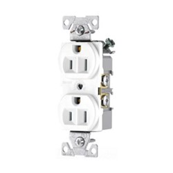 BR15W 15A 125V WHITE COMMERCIAL GRADE BACK AND SIDE WIRED DUPLEX RECEPTACLE ,032664750687,BR15W,BR15W,032664750687,EATBR15W