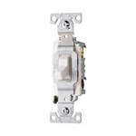 Eaton Wiring CS315W Switch Toggle 3-Way 15A 120 277V Side Wire White 032664487804 ,032664487804