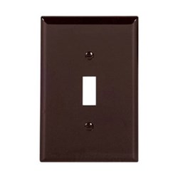 Eaton Wiring PJ1B Wall Plate 1G Toggle Poly Mid Brown 032664579356 ,