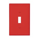 Eaton Wiring PJ1RD Wall Plate 1G Toggle Poly Mid Red 032664579394 ,032664579394