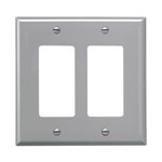 Eaton Wiring PJ262GY Wall Plate 2G Decorator Poly Mid Gray 032664579646 ,