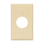 Eaton Wiring PJ7V Wall Plate 1G Single Receptacle With 1.4&quot; Hole Poly Mid Ivory 032664751202 ,
