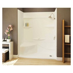 160304Psrwh White 4 Piece Remodel Shower With Reinforced Walls ,
