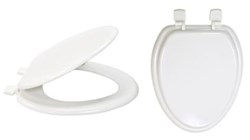 65907   White Wood Elongated Closed Front with Lid Toilet Seat ,EWS,65907,EES