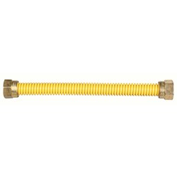 0241657 16 Yellow Coated Stainless Gas Range and Furnace Connector ,