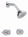 Gerber Classics Two Handle Threaded Escutcheon Shower Only Fitting with IPS/Sweat Connections 1.75gpm Chrome - GERG0048220