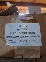 3/4 in x 3/4 in x 21 ft Tuf Tite Butyl Sealing Rope ,TTSR,TUF TITE