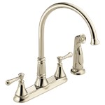 Delta Cassidy™: Two Handle Kitchen Faucet with Spray ,