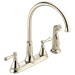 Delta Cassidy™: Two Handle Kitchen Faucet with Spray - DEL2497LFPN