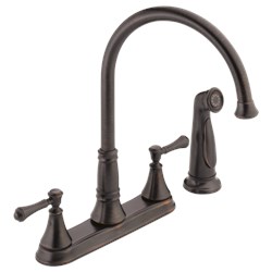 2497Lf-Rb Csidy Two Handle Kitchen Faucet With Spray 