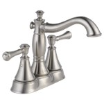 Delta Cassidy™: Two Handle Centerset Bathroom Faucet - Metal Pop-Up ,