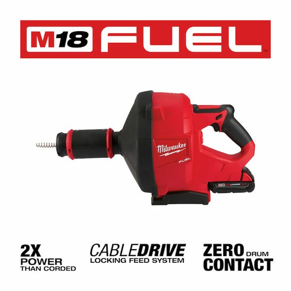 Milwaukee Tool - M18 Fuel Drain Snake With Cable-Drive 1/4 and 3/8 Kit Drain  Cleaner