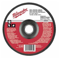 Milwaukee Tool 49-94-6360 6 in. x 1/8 in. x 5/8-11 in. Grinding Wheel (Type 27) ,49-94-6360
