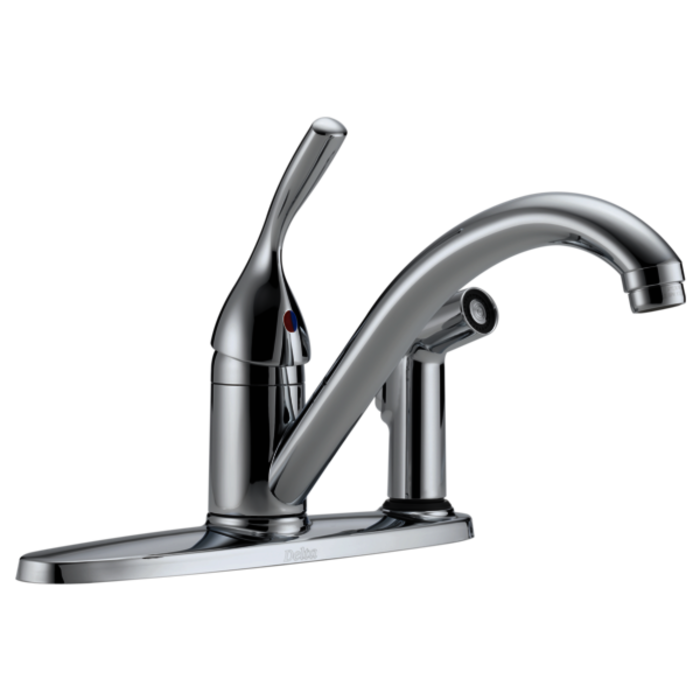 300-Dst 134 / 100 / 300 / 400 Series Single Handle Kitchen Faucet With Integral Spray 