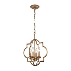 31826/4 Chandette 4-Light Chandelier in Matte Gold ,