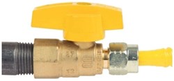 3/8 in. O.D. Flare x 1/2 in. FIP Brass Gas Ball Valve ,GBV1-6-8,GV38D