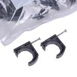 33902 1 In. Half Clamp W/Barbed Nail 50 In Polybag ,
