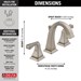 Delta Dryden™: Two Handle Widespread Bathroom Faucet - DEL3551SSMPUDST