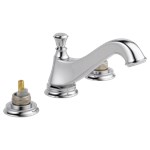 Delta Cassidy™: Two Handle Widespread Bathroom Faucet - Low Arc Spout - Less Handles ,