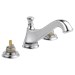 Delta Cassidy™: Two Handle Widespread Bathroom Faucet - Low Arc Spout - Less Handles - DEL3595LFMPULHP
