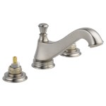 3595lf-ssmpu-lhp Delta Stainless Cassidy Two Handle Widespread Bathroom Faucet - Low Arc Spout - Less Handles CAT160FOC,3595LF-SSMPU-LHP,034449681872,3595LFSSMPULHP,34449681872,