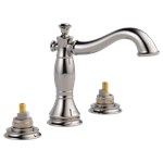 3597lf-pnmpu-lhp Delta Polished Nickel Cassidy Two Handle Widespread Bathroom Faucet - Less Handles 