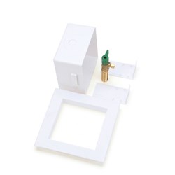 Oatey&#174; Square, 1/4 Turn, Copper, Low Lead, Ice Maker Outlet Box - Contractor Pack ,
