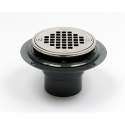 Oatey&#174; PVC Round Low Profile Drain Stainless Steel Screw-In Strainer with Ring and Plug ,038753422718