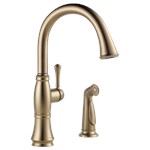4297-CZ-DST Champagne Bronze Delta Cassidy: Single Handle Kitchen Faucet with Spray ,
