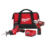 2491-22 Milwaukee M12 Cordless 2 Tool Combo Kit ,