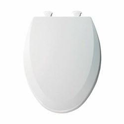 White Closed Front with Cover Elongated Wood Seat ,CFWC
