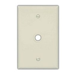 Eaton Wiring PJ11W Wall Plate 1Gtel/Coax.406&quot;Hole Poly Mid Bx White 032664578953 ,