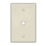 Eaton Wiring PJ11W Wall Plate 1Gtel/Coax.406&quot;Hole Poly Mid Bx White 032664578953 ,