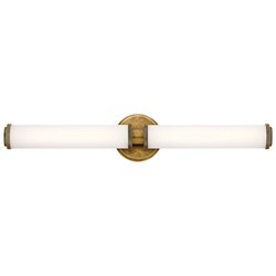 45685NBRLED Indeco 27 in LED Linear Vanity Light Natural Brass ,