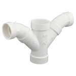 2 x 2 x1-1/2x1-1/2 DWV DOUBLE COMBINATION WYE &amp; 1/8 ELBOW BEND PVC PIPE FITTING ,