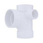 4x4x4x2x2 DWV SANITARY TEE WITH R&amp;L SIDE INLET PVC PIPE FITTING ,4870NK,4870NNK,WRLSITNK,4870,418,05808,03508