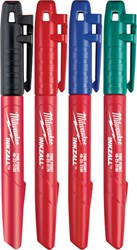 Milwaukee Tool 48-22-3106 INKZALL™ Fine Point Colored Markers (4 Pack) ,