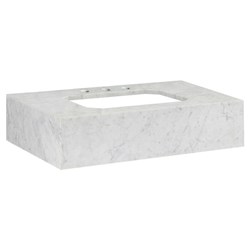 D19080003.550 Carrara Marble Belshire 30In Console Top 3 Hole ,193406123531