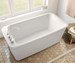 105798-000-001 Maax Lounge 64 In X 34 In Freestanding Bathtub With End Dra In White - MAX105798000001